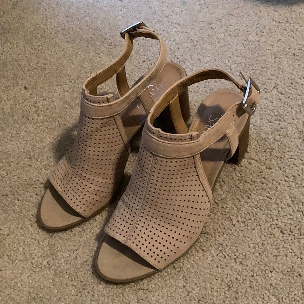 Franco Sarto Open Toe Booties